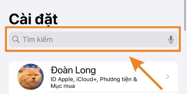 Sử dụng Tìm kiếm bước 1