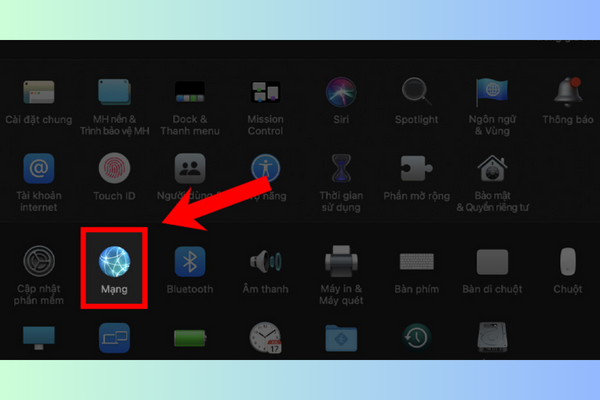 Sử dụng Tùy chọn hệ thống bước 2