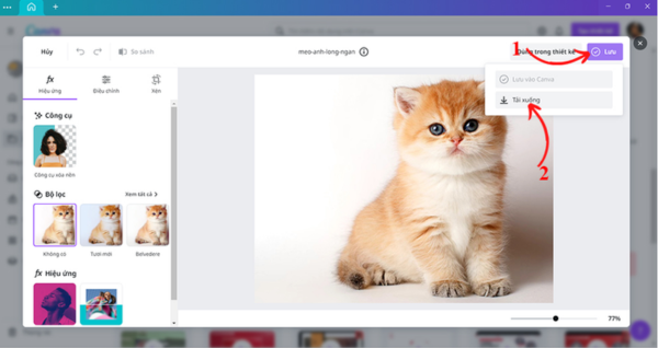 Sử dụng ứng dụng Canva bước 3