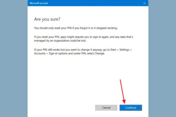 Sửa lỗi không xóa được mã PIN Win 11 bằng tùy chọn “I Forgot my PIN” bước 3 Sửa lỗi không xóa được mã PIN Win 11 bằng tùy chọn “I Forgot my PIN” bước 3