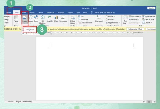 Sửa lỗi không chèn được ảnh vào Word đúng cách