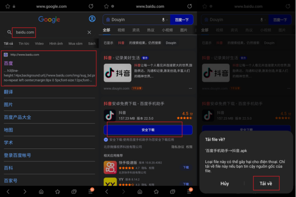Tải Douyin trên trang Baidu B1