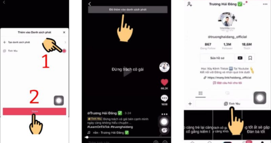 Cách tạo danh sách phát trên Tiktok trên iPhone từ hồ sơ bước 3