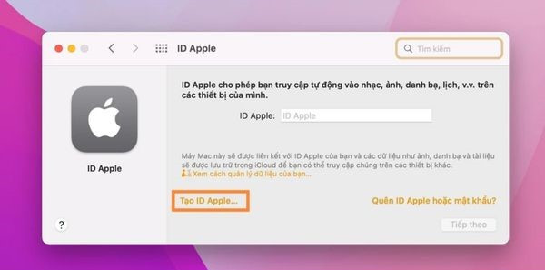 Tạo ID Apple trên Macbook bước 1 Tạo ID Apple trên Macbook bước 1