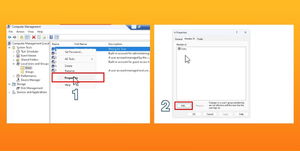 Tạo và cấp quyền admin cho user Win 11 bằng Computer Management bước 4