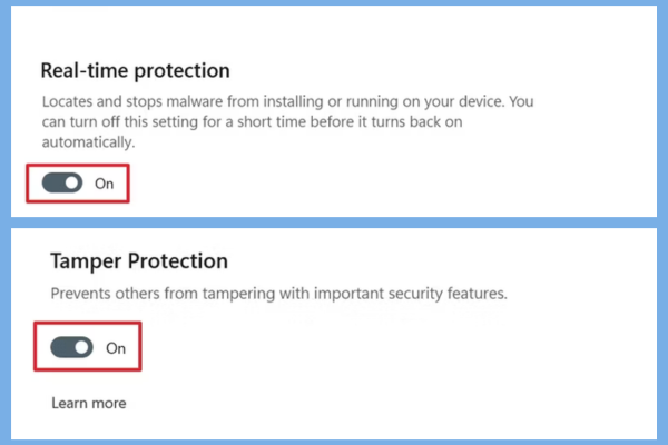 Tắt Real-Time Protection và Tamper Protection trên Windows Security bước 3