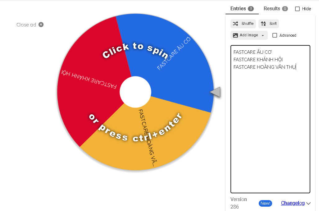 Thiết kế vòng quay may mắn bằng Wheel of names bước 2