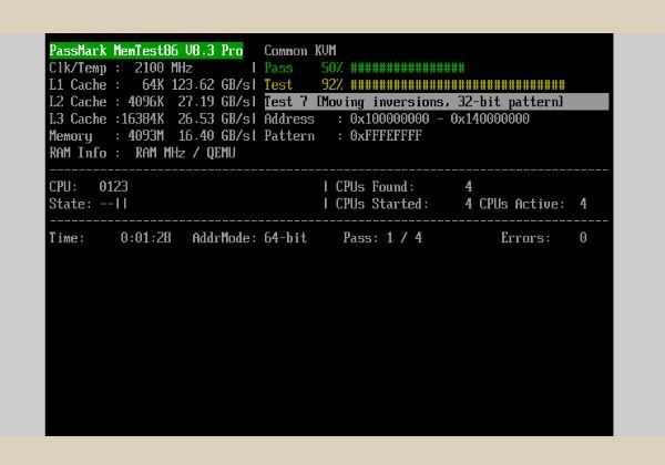 Kiểm tra lỗi RAM qua phần mềm MemTest86 B5