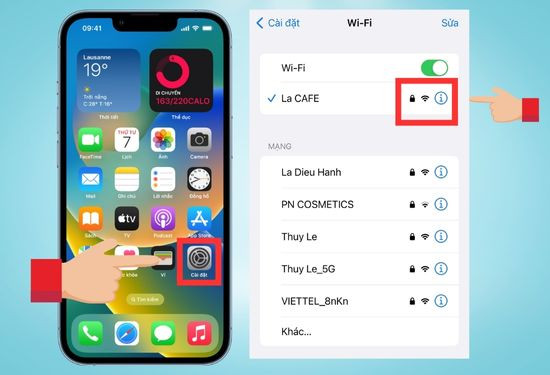 Cài đặt lại địa chỉ IP trên điện thoại B1