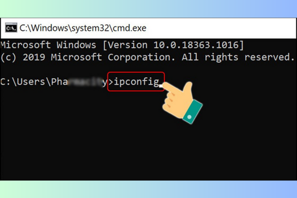 Xem IP máy tính bằng Command Prompt bước 2