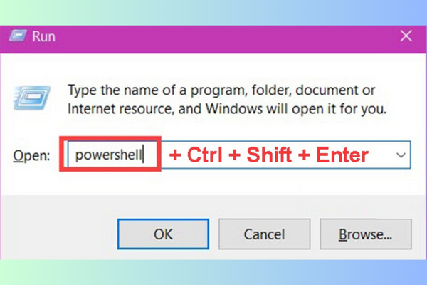 Xem IP bằng Powershell bước 1