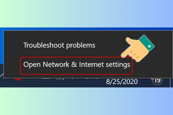 Xem IP máy tính từ thanh Taskbar bước 1
