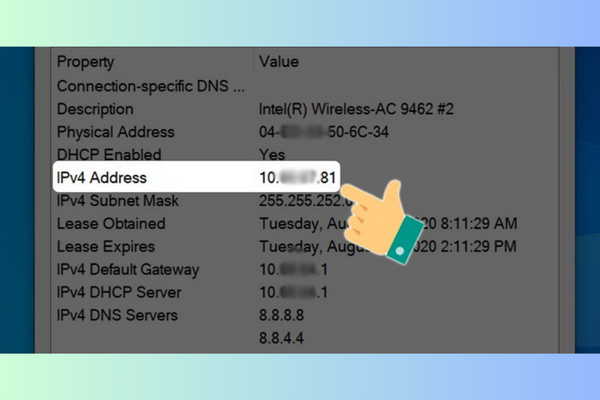 Xem IP máy tính từ thanh Taskbar bước 5
