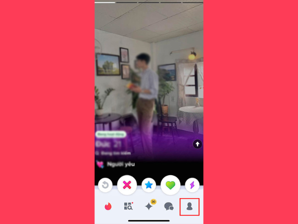 Xoá tài khoản Tinder trên điện thoại bước 1