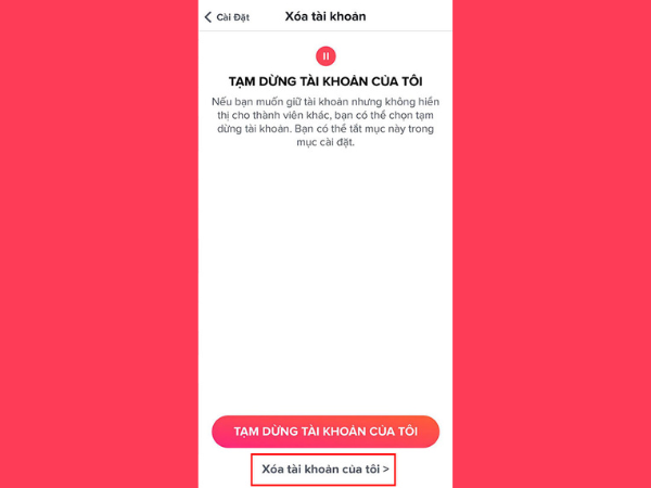 Xoá tài khoản Tinder trên điện thoại bước 4