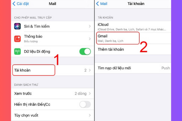 Xoá tài khoản và đăng nhập lại bước 2 Xoá tài khoản và đăng nhập lại bước 2