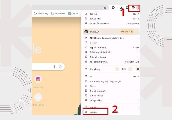 xóa gợi ý tìm kiếm trong tương lai trên máy tính bước 1