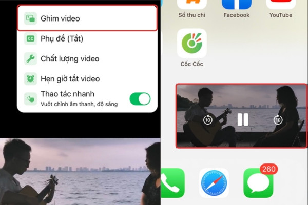 cách thu nhỏ màn hình youtube trên iPhone đơn giản cốc cốc bước 3