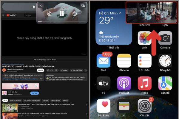 cách thu nhỏ màn hình youtube trên iPhone đơn giản trên Chrome bước 4