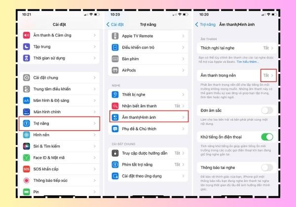 bật tiếng ồn trắng trên iPhone bước 1 bật tiếng ồn trắng trên iPhone bước 1