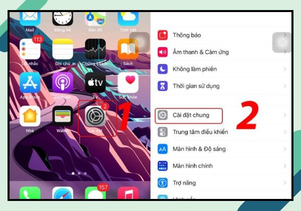Bước 1 cập nhật iOS