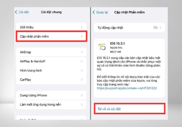 Bước 1 kiểm tra cập nhật phiên bản iOS mới nhất Bước 1 kiểm tra cập nhật phiên bản iOS mới nhất