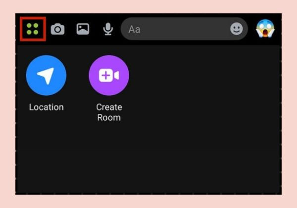 Bước 1 xác định vị trí hiện tại của tôi trên Messenger