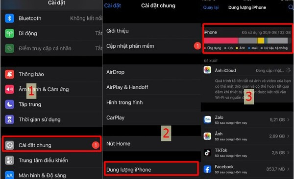 Xóa bớt dung lượng của thiết bị