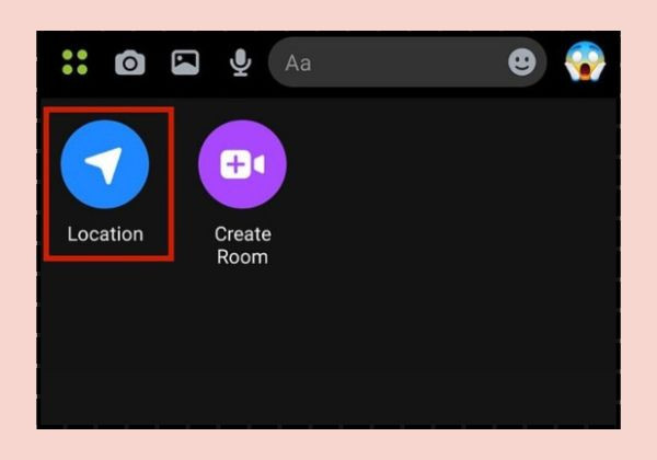 Bước 2 xác định vị trí hiện tại của tôi trên Messenger