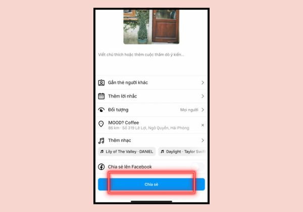 Bước 6: Xác định vị trí hiện tại bằng Instagram