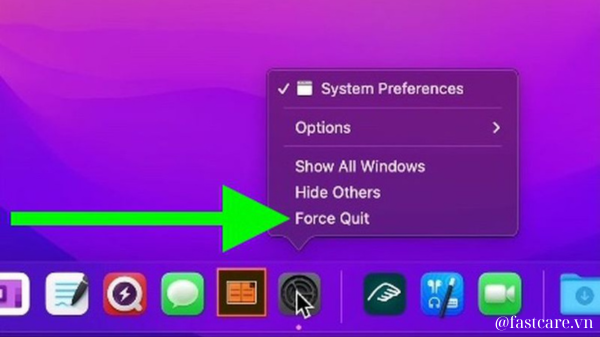 Force Quit App on Mac qua thanh Dock&nbsp;