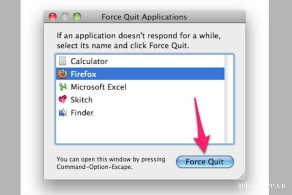 Cách 2 - Sử dụng thanh menu để thực hiện Force Quit Mac 