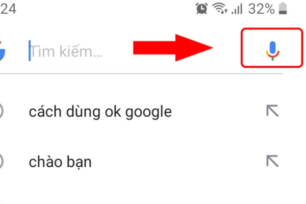 Cách bật tìm kiếm bằng giọng nói trên ứng dụng Google bước 1