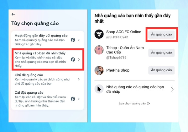 Cách chặn quảng cáo trên Facebook trên Android bước 2 và 3 Cách chặn quảng cáo trên Facebook trên Android bước 2 và 3