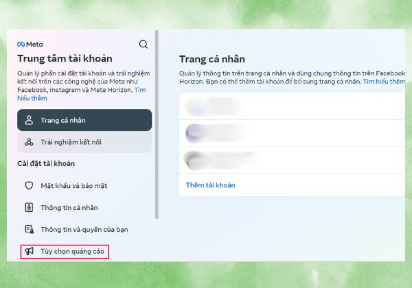 Cách chặn quảng cáo trên Facebook bằng máy tính bước 3 Cách chặn quảng cáo trên Facebook bằng máy tính bước 3