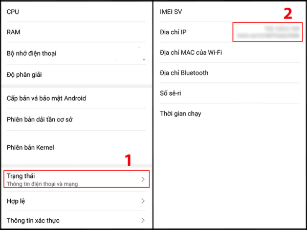 Cách check my IP trên điện thoại Android