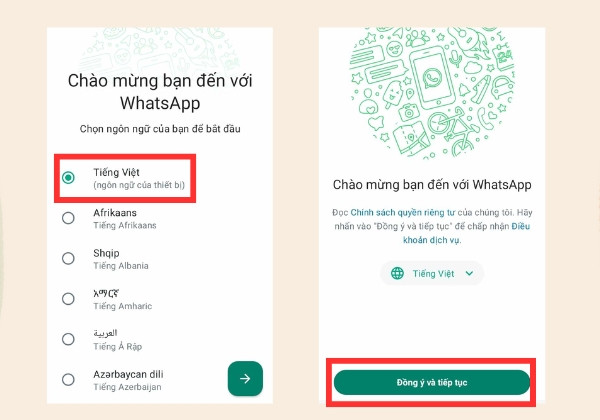 Cách đăng ký tài khoản WhatsApp trên điện thoại di động bước 1, 2 Cách đăng ký tài khoản WhatsApp trên điện thoại di động bước 1, 2