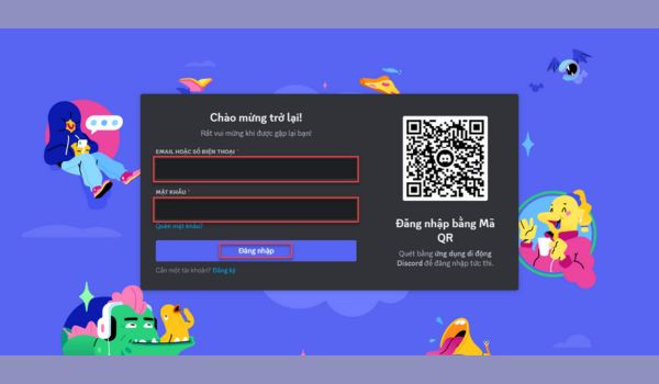 Cách đăng nhập Discord trên web bước 3.2 Cách đăng nhập Discord trên web bước 3.2