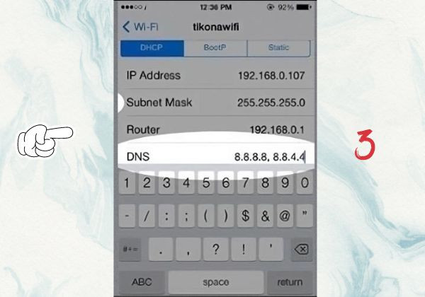 Cách đổi DNS iPhone với các phiên bản cũ bước 3 Cách đổi DNS iPhone với các phiên bản cũ bước 3