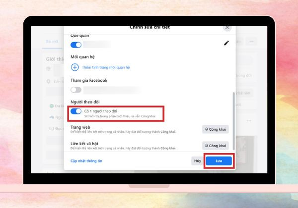 Cách hiển thị người theo dõi trên Facebook thông qua máy tính bước 2