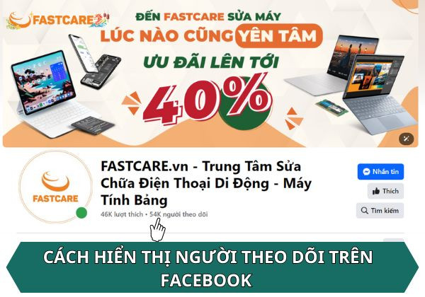 cách hiển thị người theo dõi trên Facebook