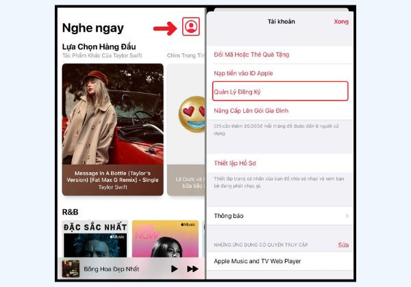 cách hủy Apple Music trên iPhone bước 1 cách hủy Apple Music trên iPhone bước 1