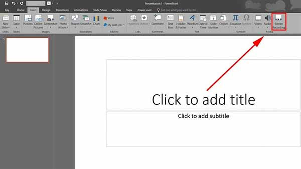Cách quay màn hình không có tạp âm bằng PowerPoint bước 1