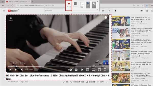 Chọn Screen Recording để quay màn hình bước 2