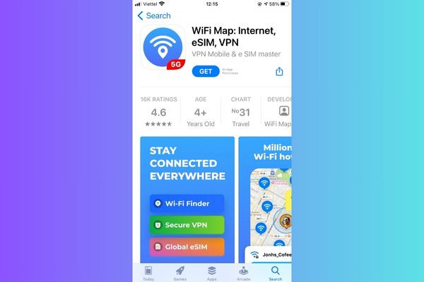 Cách tải WiFi Map trên iOS bước 2
