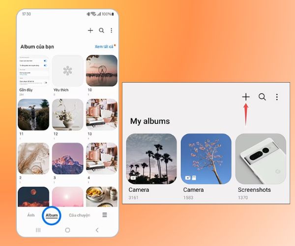 Cách tạo album ảnh trên điện thoại Samsung B1
