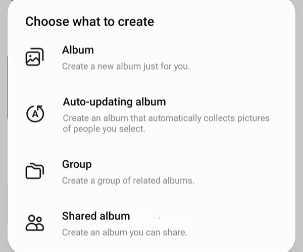 Cách tạo album ảnh trên điện thoại Samsung B2