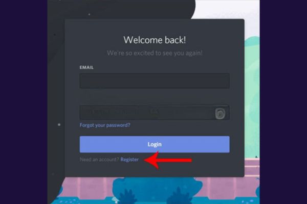 Cách tạo tài khoản Discord trên máy tính bước 2