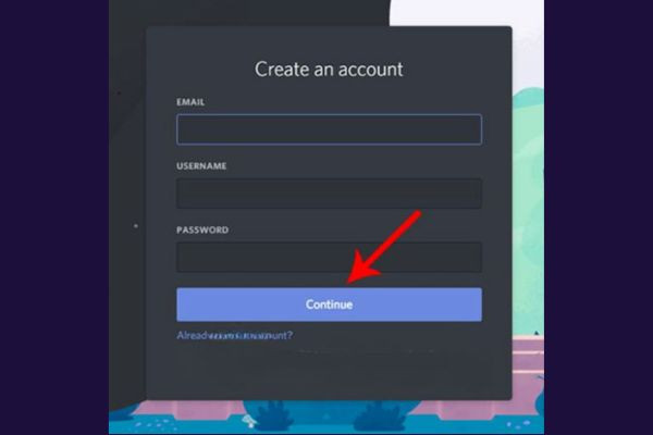 Cách tạo tài khoản Discord trên máy tính bước 3
