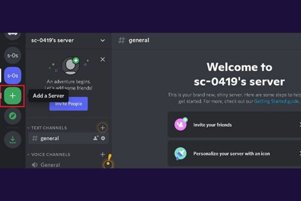 Cách tham gia vào một server trên Discord bước 1